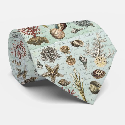 Moderne  zeeshells stropdas (Opgerold)