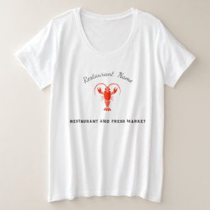 Moderne zeevruchten Restaurant & Markt rivierkreef Grote Maat T-shirt