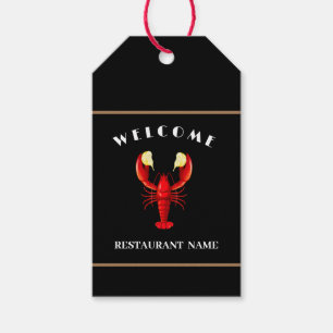 Moderne zeevruchten welkom Lobster limoen aangepas Cadeaulabel