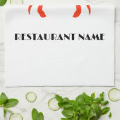 Moderne zeevruchten welkom red Crab custom persona Theedoek (Gevouwen)