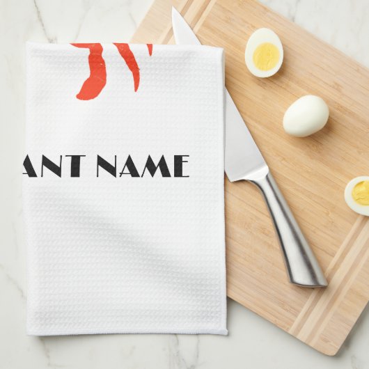 Moderne zeevruchten welkom red Crab custom persona Theedoek (Quarter Fold)