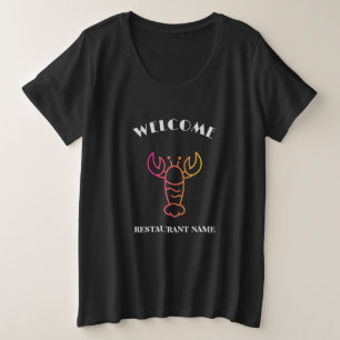 Moderne zeevruchten welkom rivierkreeft Naam Grote Maat T-shirt