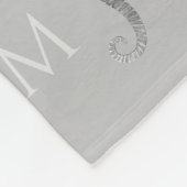 Moderne zeezeepaardkorst fleece deken (Hoek)
