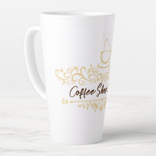 Moderne zelfgemaakte koffie welkom op maat Busines Latte Mok (Linkerhoek)