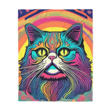 Moderne Zen Kat Fleece Deken