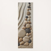 Moderne Zen-rivierstenen en Zandtextuur Yogamat (Voorkant)