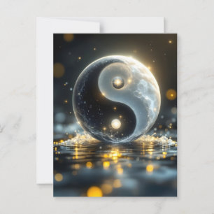 Moderne Zen Yin en Yang vibes Briefkaart