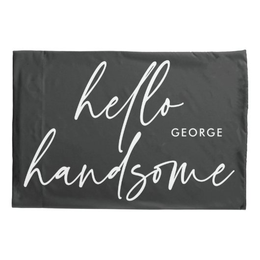 Moderne zijn moderne zwarte witte cadeau kussen ho kussensloop (Achterkant-Links)