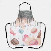 Moderne zilver drijft Snoep zoet Schort (Voorkant)