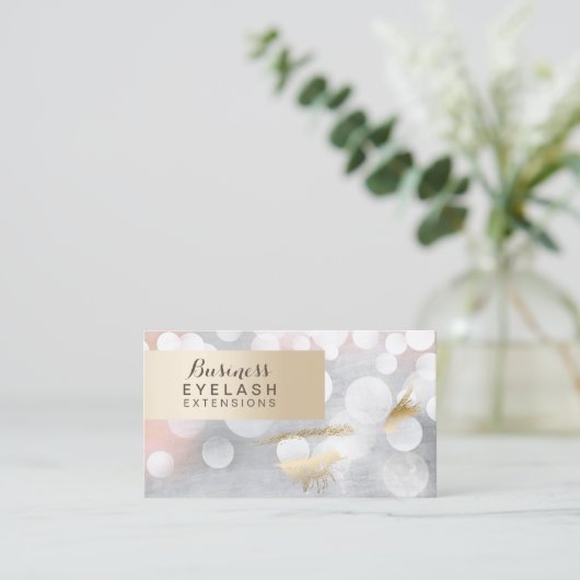 Moderne zilver- en goudelasuitbreidingen visitekaartje (Staand voorkant)