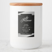 Moderne Zilver Grijs Product Kaars Verpakking Labe Voedselcontainer Etiket (Voorkant)