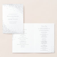 Moderne Zilveren Folie Confetti Stippen Huwelijksp