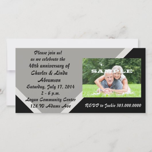 Moderne Zilveren Huwelijksverjaardag Viering (Voorkant)