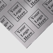 Moderne zilveren look Sjabloon Uw Logo hier Tissuepapier (Detail)