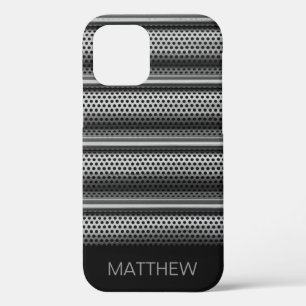 Moderne Zilveren Monogram iPhone 12 Hoesje