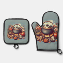 Moderne zilveren ovenwanten