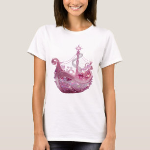Moderne Zilveren PRINSES KROON Afdruk T-shirt