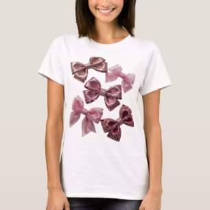 Moderne Zilveren ROSE GOLD EN ROZE BOWEN Print T-shirt