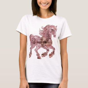 Moderne Zilveren ROZE EENHOORN Stout Ontwerp T-shirt