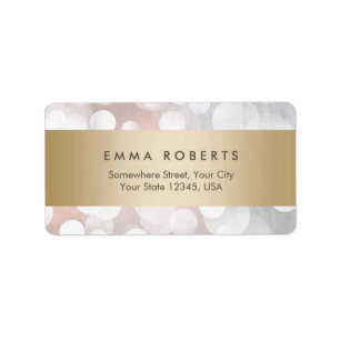 Moderne zilveren sparkles gouden streep Elegant Etiket