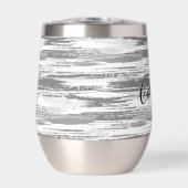 Moderne zilvergrijze penseelstreken (Voorkant)