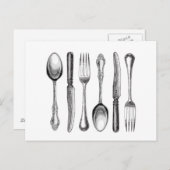 moderne zilverwerk briefkaart (Voorkant / Achterkant)