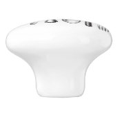 moderne zilverwerk keramische knop (Zijkant)