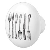 moderne zilverwerk keramische knop (Rechts)