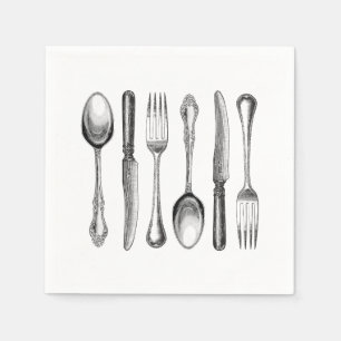 moderne zilverwerk servetten