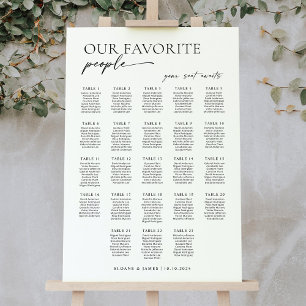 Moderne zitplaatsindeling voor 23 tafels poster