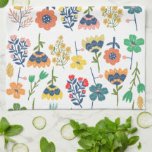 Moderne zoete botanische patroon Roze Blauw geel