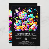 Moderne Zoete Candyland Verjaardag Kaart (Voorkant / Achterkant)