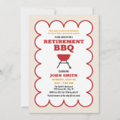 Moderne Zomer BBQ Grill Retirement Party Kaart (Voorkant)