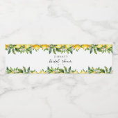 Moderne Zomer Citroen Citrus Bruidsdouche Waterfles Etiket (Enkel label)