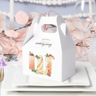 Moderne zomer cocktails 21e verjaardagsfeest bedankdoosjes