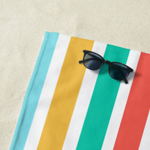 Moderne Zomer Kleurrijke Verticale Strepen Strandlaken