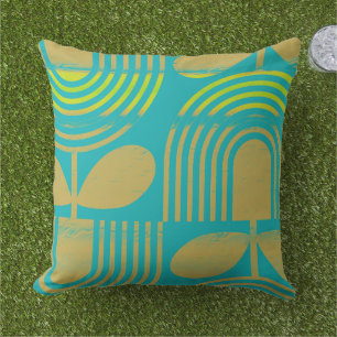 Moderne Zomer Pastel Geometrisch Buitenkussen