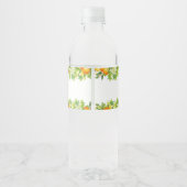 Moderne zomer sinaasappels citroen citrus bruidsdo waterfles etiket (Achterkant)