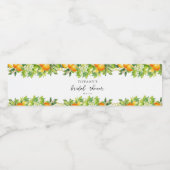 Moderne zomer sinaasappels citroen citrus bruidsdo waterfles etiket (Enkel label)