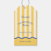 Moderne zomer vrijgezellenweekend cadeaulabel (Voorkant)