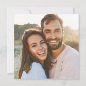 Moderne zomerkalligrafie Foto bruiloft Kaart (Achterkant)