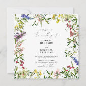 Moderne zomerkalligrafie Foto bruiloft Kaart (Voorkant)