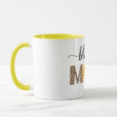 Moderne zonnebloem & Cheetah Blessed makoffee Mok (Links)