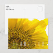 Moderne zonnebloem Dank u naam Briefkaart (Voorkant / Achterkant)