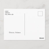 Moderne zonnebloem Dank u naam Briefkaart (Achterkant)