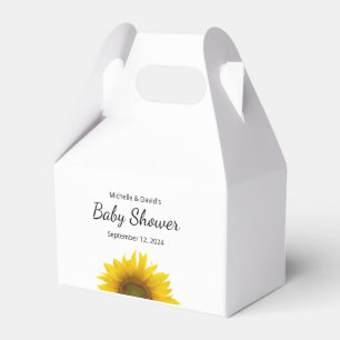 Moderne Zonnebloem Eenvoudig Baby shower Bedankdoosjes