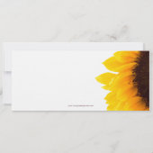 Moderne zonnebloem repetitie binnenuit kaart (Achterkant)
