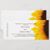 Moderne zonnebloem repetitie binnenuit kaart (Voorkant / Achterkant)