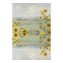 Moderne zonnebloem Watercolor & gepersonaliseerd b