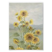 Moderne zonnebloem Watercolor & gepersonaliseerd b